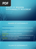 Roots of Modern Sustainability Movement