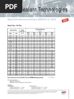 Gore Sealant Technologies: Gasket Dimensions According To ASME B16.21-2005