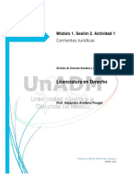 Corrientes Jurídicas: Módulo 1. Sesión 2. Actividad 1