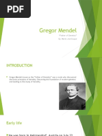 Gregor Mendel: "Father of Genetics" By: Maria Jose Duque