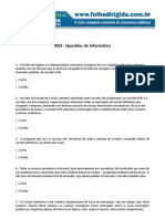 10 Questões de Informática Concurso INSS Comentadas (Folha Dirigida Quest)