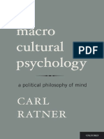 Ratner - Macro Cultural Psychology A Political Philosophy of Mind PDF