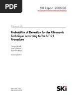 Research: Probability of Detection For The Ultrasonic Technique According To The UT-01 Procedure