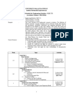 Universiti Malaysia Perlis Institut Matematik Kejuruteraan Course Schedule For Engineering Statistics / EQT 271 (Academic Session I, 2013/2014)