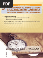 Determinación Del Tiempo Estándar de Una Operación Por La Técnica Del Estudio de Tiempos Con Cronometro