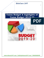 Union Budget & Highlights of Union Budget 2019-20: Educare 247