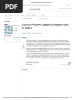 Activate Windows Watermark Bottom Right of Screen