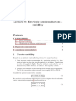 Lecture 8: Extrinsic Semiconductors - Mobility