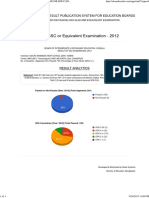 Result of SSC or Equivalent Examination - 2012: Web Based Result Publication System For Education Boards