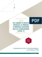 Guide Du Cabinet D'avocat Pendant La Période D'urgence Sanitaire Due Au Coronavirus Covid-19