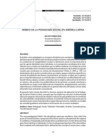 Ambito de La Pedagogia Social en America Latina