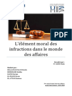 00.exposé N°7 - L'élément Moral de L'infraction