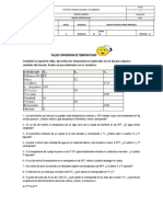 TALLER 01 Conversion de Temperaturas