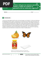 ¿Cómo Influyen Los Enlaces Sencillos, Dobles y Triples de Carbono La Geometría de Las Moléculas Orgánicas?