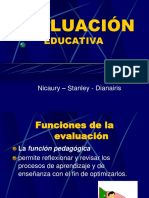 Evaluación Educativa Tipos, Etapas y Funciones-160221231916