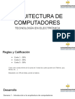 Semana 1 - Introduccion ARQUITECTURA DE COMPUTADORES