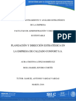 Planeación Y Dirección Estratégica en La Empresa de Calzado Confort S.A