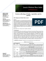 Factors Affecting of Fruits, Vegetables and Its Quality: Md. Ramjan and Mohd Talha Ansari