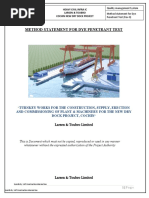 Method Statement - Dye Penetrant Test