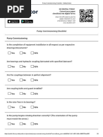 Pump Commissioning Checklist - SafetyCulture