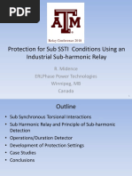 Protection For Sub SSTI Conditions Using An Industrial Sub-Harmonic Relay