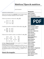 Matemáticas - Matrices - Tipos de Matrices - Wikilibros