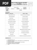 Acta de Comisión de Evaluación y Promoción Ii Periodo