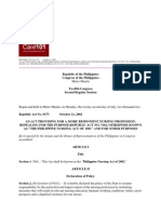 Downloaded From:: Be It Enacted by The Senate and The House of Representatives of The Philippines in Congress Assembled