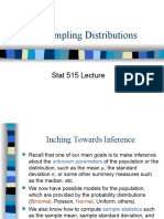 Lecture On Sampling Distributions