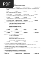 QUIZ - Geologic Processes Inside The Earth