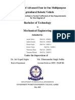 Fabrication of Multipurpose 4 in 1 Agriculture Robotic Vehicle