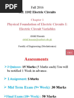 EC1 Physical Foundation of Electric Circuits I