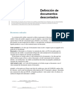 Definición de Documentos Descontados PDF