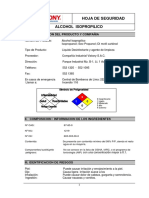 MSDS Alcohol Isopropilico PDF