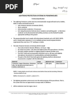 Technical Specification For Lightning Protection System