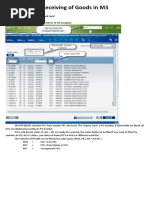 Receiving of Goods in M3