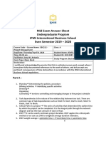 Mid Exam Answer Sheet - Project Management - Aliefia Apridha S PDF