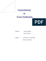 Nanotechnology in Water Purification: Authors: Aparna Sinha Alay Kankura