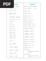 Integration Differentiation: Uv DX U V DX (By Parts) X DX X N V