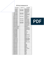 RTN Parts Consignment List: Item Part Number Latest PN Description