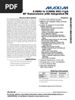 2.4Ghz To 2.5Ghz 802.11G/B RF Transceivers With Integrated Pa