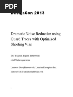 Designcon 2013: Dramatic Noise Reduction Using Guard Traces With Optimized Shorting Vias