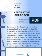 The 2C - 2I - 1R Pedagogical Approaches: Integrative Approach