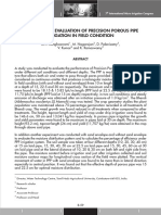 Performance Evaluation of Precision Porous Pipe Irrigation in Field Condition