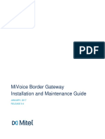 Mivoice Border Gateway Installation and Maintenance Guide: January, 2017 Release 9.4