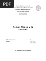 Ensayo Sobre Atraso y Quiebra