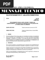 Mensaje Técnico: Mantenimiento Y Abastecimientos