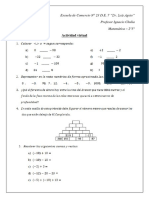 Actividad de Matemática 2°5°