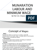 Remunaration For Labour and Minimum Wage: by Prof. S.K. Chopra