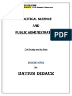 Political Science and Public Administration (Civil Society and The State) by Datius Didace